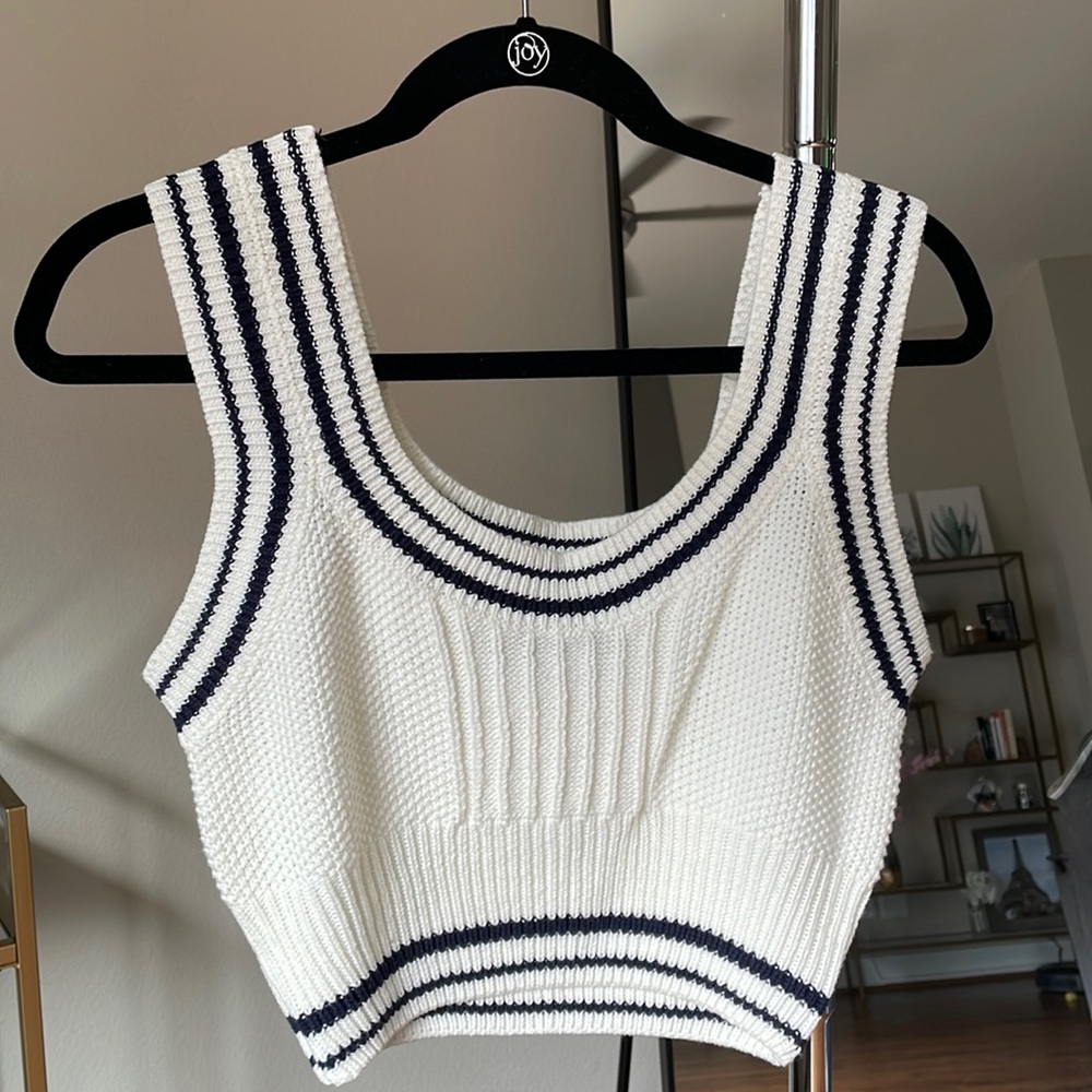 Knitted crop tank